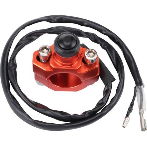 CNC Aluminum Alloy Engine Stop Switch - Motorcycle Emergency Stop Controller - Universal Compatible ATV Road Racing Motorcycle - Waterproof Red Button (1/5)