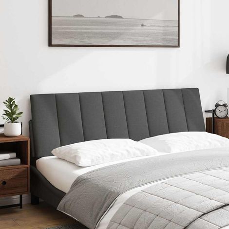 Coussin de tête de lit Hanko gris foncé 160 cm tissu (1/5)