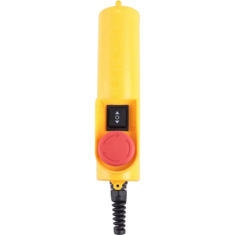 Interrupteur de Commande de Grue, Poignée de Palan Électrique - Étanche à la Pluie, avec Bouton-Poussoir D'Arrêt D'Urgence (1/2)
