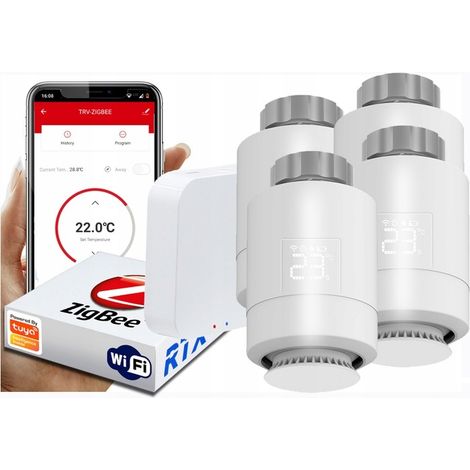 4x RTX Thermostatkopf + Tuya SET Zigbee WLAN-Gateway (1/5)