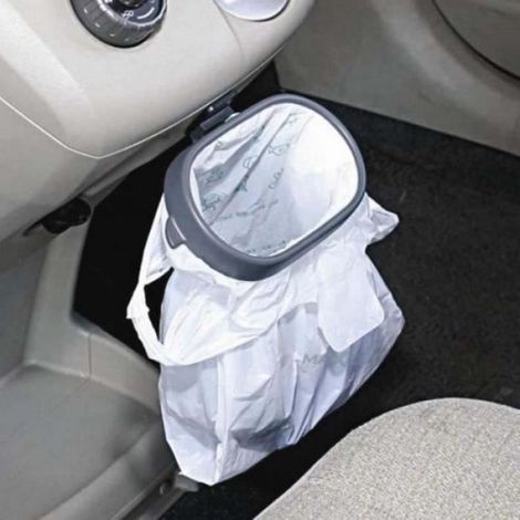 Sac poubelle voiture - Pliable - Noir - 95x22x170mm - Organisateur de véhicule (1/4)