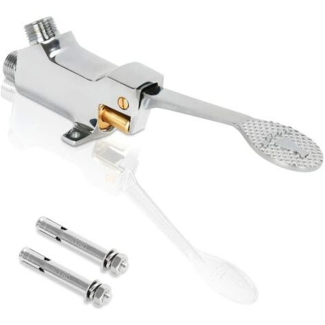 Valve de pédale pour installation au sol en chrome poli (1/5)