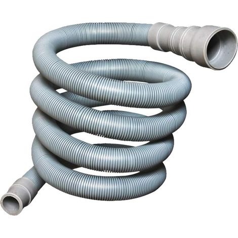 Tuyau d'évacuation supplémentaire pour machine à laver - diamètre universel (30 à 42 mm), étanche - 1 pièce, gris, 1,5 mètre (1/5)