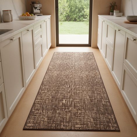 Tapis couloir Tessaro style et confort à chaque espace de vie, Marron, 80 x 50 cm (1/5)