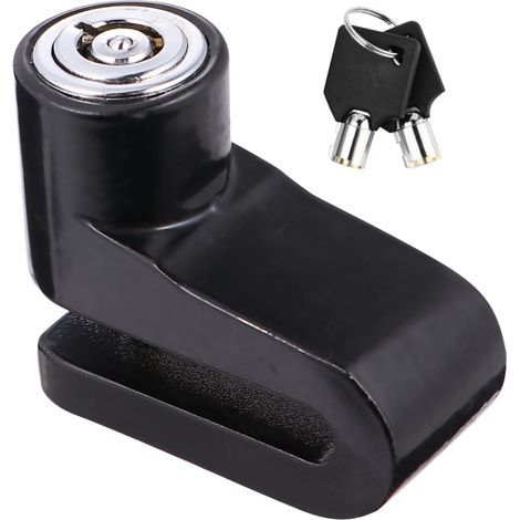 Serrure Antivol Disque Frein pour Moto et Scooter, Alliage Solide, Couleur Noire, Compacte et Légère, Protection Sécurité pour Cyclomoteur, Usage Urbain et Plein Air (1/5)