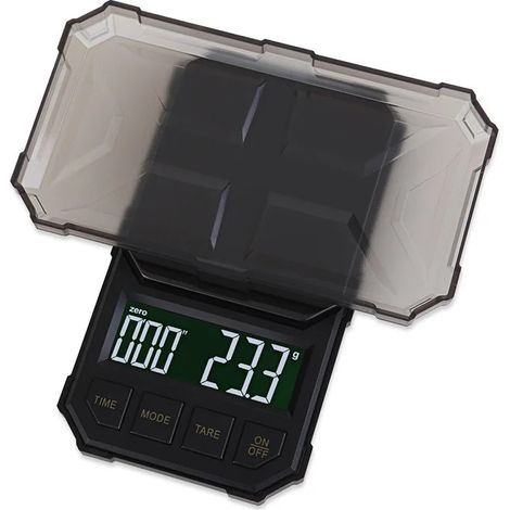 Balance à café numérique, 1000 g/0,1 g, étanche, avec minuteur, idéale pour la cuisine, le barbecue et les voyages.