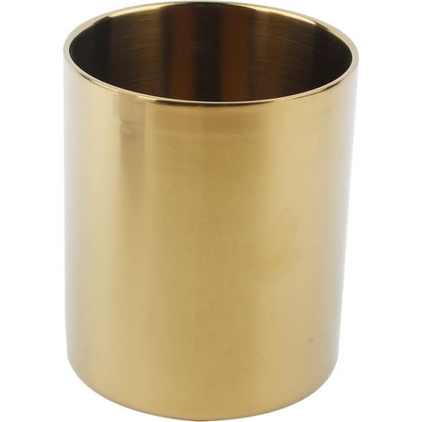 Mug multifonction en acier inoxydable 400 ml pour café/bière, vase et porte-stylo (doré) (1/5)