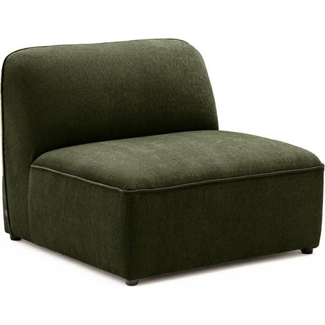 Chauffeuse pour canapé modulable en tissu - Vert - Noor