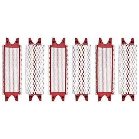 Lot de 6 têtes de balai plates en microfibre – Compatibles Vileda UltraMax – Lavables en machine – Nettoyage sols durs efficace