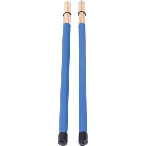 2 Baguettes de Tambour en Bambou avec Maillet Bleu, Accessoires pour Batterie et Percussions (1/5)