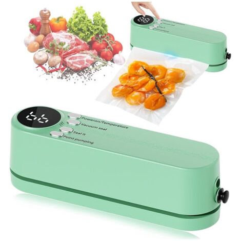 Mini Scellant Sous Vide 7in1 Portable 3 Vitesse Rechargeable Avec 5 Sacs (1/5)