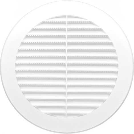 PVC-Lüftungsgitter – 1 Stück – Weißer Kunststoff – Insekten- und Regenschutz – Rund – Für Lüftungsanlagen – Durchmesser 125 mm (1/5)