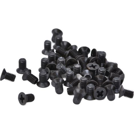 Kit de 50 vis à tête fraisée cruciformes DIN 965 – Galvanisées noires – M3x5 – Résistantes à la corrosion – Pour électronique, modélisme et réparations diverses (1/5)