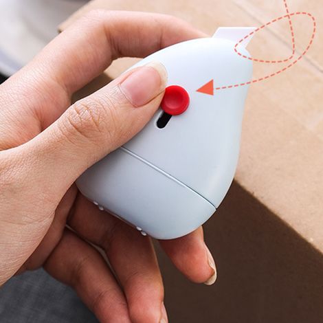 [Identity Protection Roller Stamps] [Intimacy Protection Tool] [Multi-Purpose] : Mini Portatif Box Cutter Cutter Couverture Rouleau pour House et Express Protection des Informations Bleu 1x (1/4)