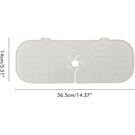 Protection anti-éclaboussures pour robinet de cuisine/évier, tapis récupérateur d'eau en silicone, coussinet d'égouttage à placer derrière le robinet pour cuisine et salle de bain (1/5)