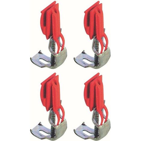 4x Fixation clip pour évier 30 x 42mm acier inoxydable et plastique rouge Franke Cuisine Pince Accessoire Pièce Rechange Lavabo