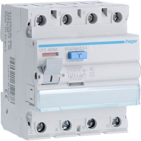 HAGER CFC463M  Differenziale 4P 63A 300mA tipo-AC