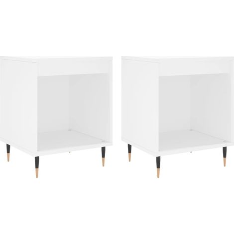 Maison Exclusive - Comodini 2pz Bianc40x35x50 cm in Legno Multistrato