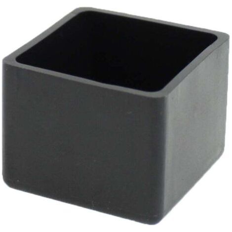 Embouts carrés en caoutchouc 4 pièces pour chaises, tables, pieds de meubles (40 mm noir)