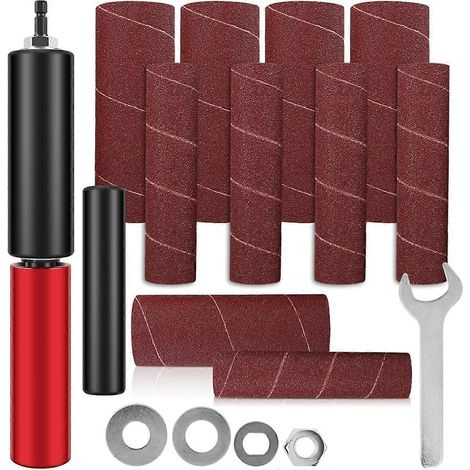 Kit de ponceuse à tambour, adaptateur pour ponceuse à broche à tambour de ponçage en caoutchouc -- (1/5)