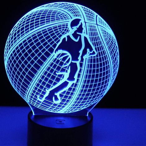 Lampe Illusion 3D - Lampe De Nuit LED Avec Effet Optique 3D - Décoration Intérieure Pour Chambre Enfants Ou Salon - 7 Couleurs - 1 Pièce (1/5)