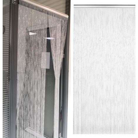 Rideau/voilage décoratif en maille métallique, argenté, 90214,5cm, disponible exclusivement dans les entrepôts à l'étranger. (1/5)
