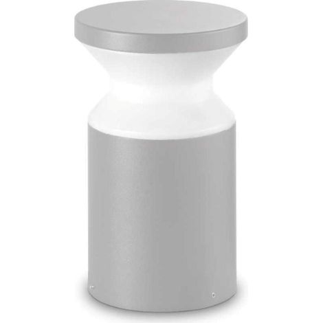 Piantana Da Terra Contemporanea Torre Alluminio Grigio 1 Luce E27 15W Ip44 (1/2)