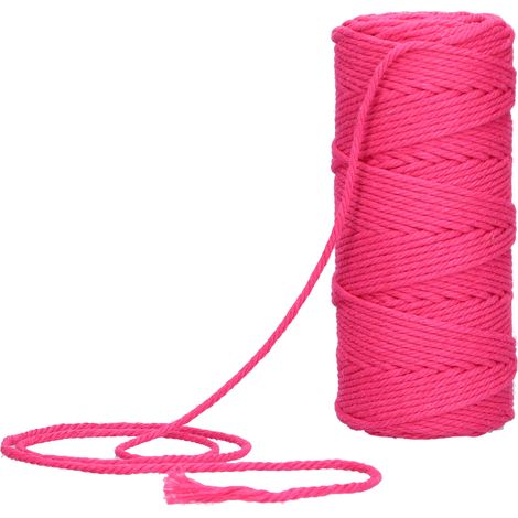 Corde Macramé 3mm, fil désordonné anti-enchevêtrement, ficelle macramé pour décoration maison, résistante et souple, lot polyvalent. (1/5)