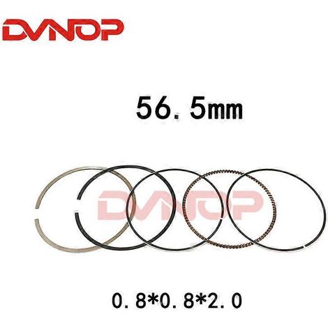 Juego de pistón y aros estándar de 56,5 mm (pasador de pistón de 13 mm) para motocicleta 156FMI 157FMI CG125 (aros) (1/5)