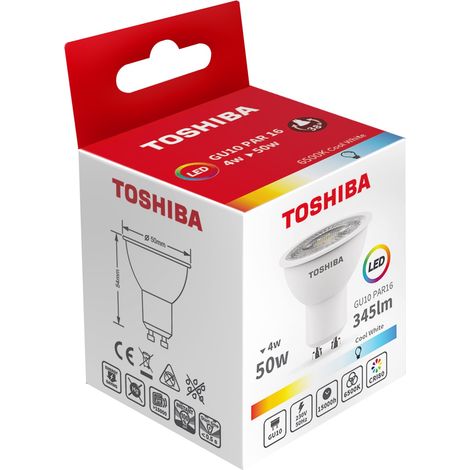 BOMBILLA LED TOSHIBA GU10 4W 6500K