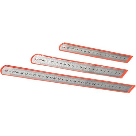 Règle double échelle en acier inoxydable, lot de 3, pour des (1/5)