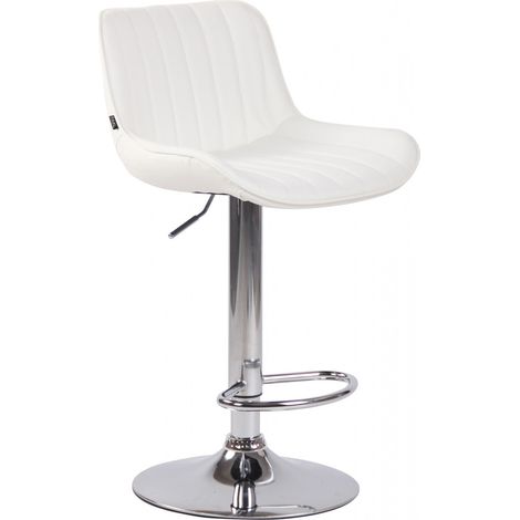 Barhocker Lentini Kunstleder weiß chrom (1/5)