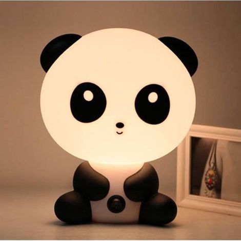 1 Veilleuse Panda, Lumière Douce Blanc Chaud, Déco Chambre Enfant Bébé, Cadeau Nuit
