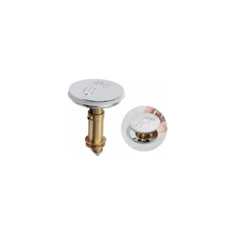 Bonde de salle de bain escamotable - Whirlpool, Whirlpool, raccord de bonde en laiton massif chromé - 42 mm (1/5)