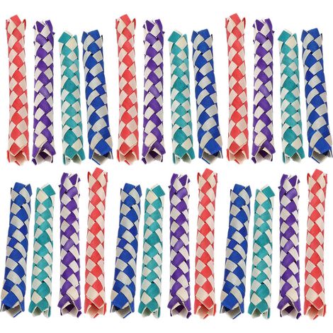 24-piece finger traps for birds and parrots, chewable bamboo traps, DIY toy for children's parties.