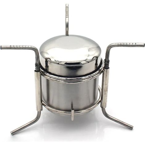 Réchaud de camping, réchaud à alcool, fourneau de camping, réchaud à alcool liquide en acier inoxydable pour extérieur, brûleur à liquide portable, réchauds de cuisson portables (1/5)