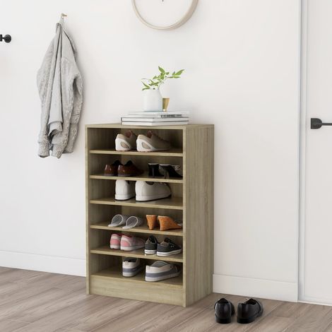 Mueble zapatero madera contrachapada roble Sonoma 60x35x92 cm vidaXL