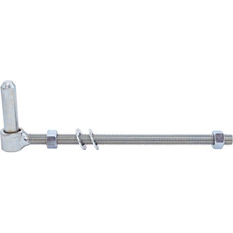 Afbat – Gond de poteau traversant zingué blanc – Diamètre 22mm – Pour portail battant en bois – Système traversant avec rondelles et écrous