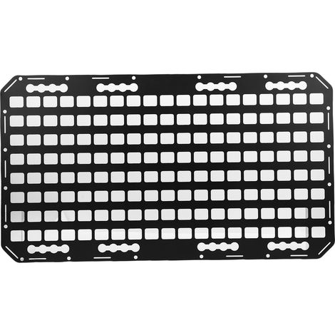 Ortviai Panneau MOLLE en aluminium 432 x 768 mm pour rangement véhicule – compatible rails L, universel SUV/camion/RV/remorque