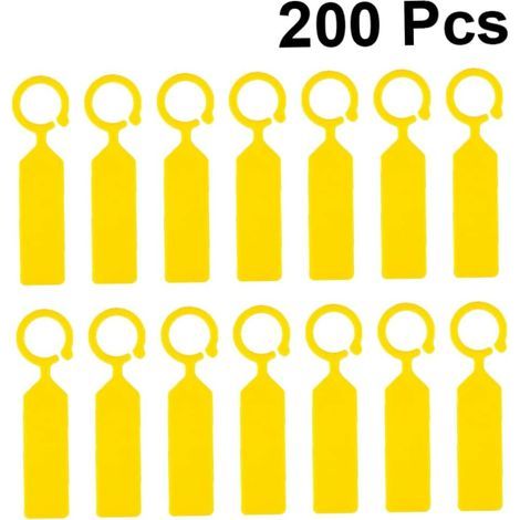 200 jaune Étiquettes de Plantes Suspendues Imperméables et Résistantes aux Intempéries pour Jardin (10.8x2.4 cm) PVC Réutilisable, Décoratif et Polyvalent Marqueurs de Plantes (1/5)
