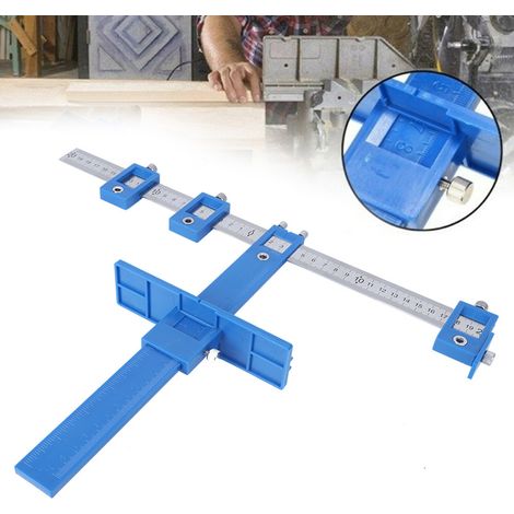 Guide de perçage pour poinçonnage, gabarit de perçage pour meubles et outils de menuiserie à trou fixe pour tiroirs (1/5)