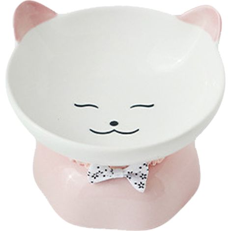 1 gamelle pour chat, surélevée et inclinée, céramique, anti-vomissements, ergonomique, pour chats adultes (1/5)
