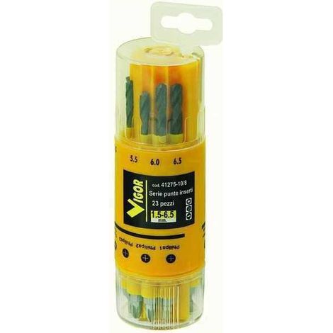 Set Punte Trapano e Inserti in Bit-Box 23pz -13 punte HSS - 9 Inserti Misti