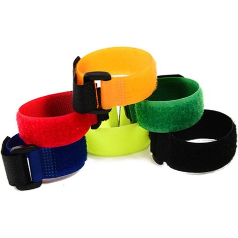 Sangles de Fixation de Câble Réutilisables 6 Pièces en Nylon  Attaches à Scratch pour Câbles de Téléphone et Cordons, Lot Pratique pour Bureau Informatique et Salon (1/5)
