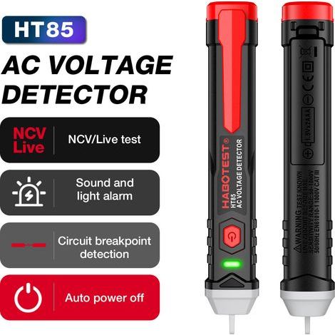 Détecteur de Tension AC Pen NON CONTACT HT85 avec Flash LED (1/5)