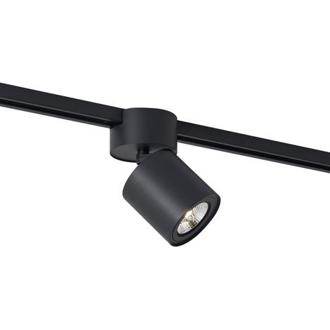 QAZQA Modern Black Spotlight for 1-Phase Track System GU10 70mm -