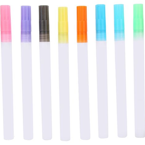 Lot double ligne 1-2mm, kit 8 stylos surligneurs colorés pour écriture et dessin (1/5)