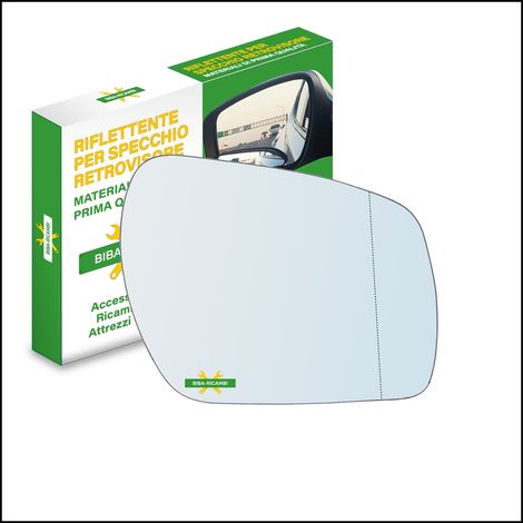 Vetro specchio retrovisore cromato asferico lato dx-passeggero per ford focus c-