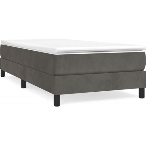 Maison Exclusive - Boxspringbettgestell Dunkelgrau 90x200 cm Samt