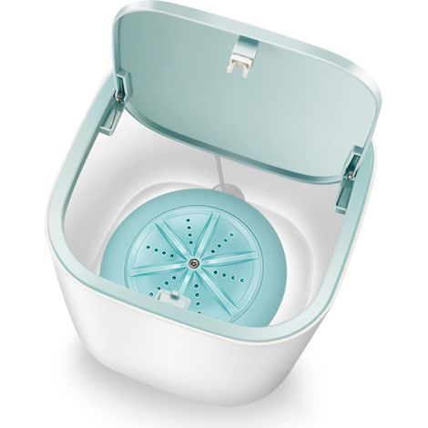 [Mini lavatrice] [Lavatrice a ultrasuoni senza motore] [Modello portatile] Lavatrice a turbina a ultrasuoni, senza motore, portatile USB per biancheria intima, vestiti per bambini, campeggio e viaggi, (1/4)